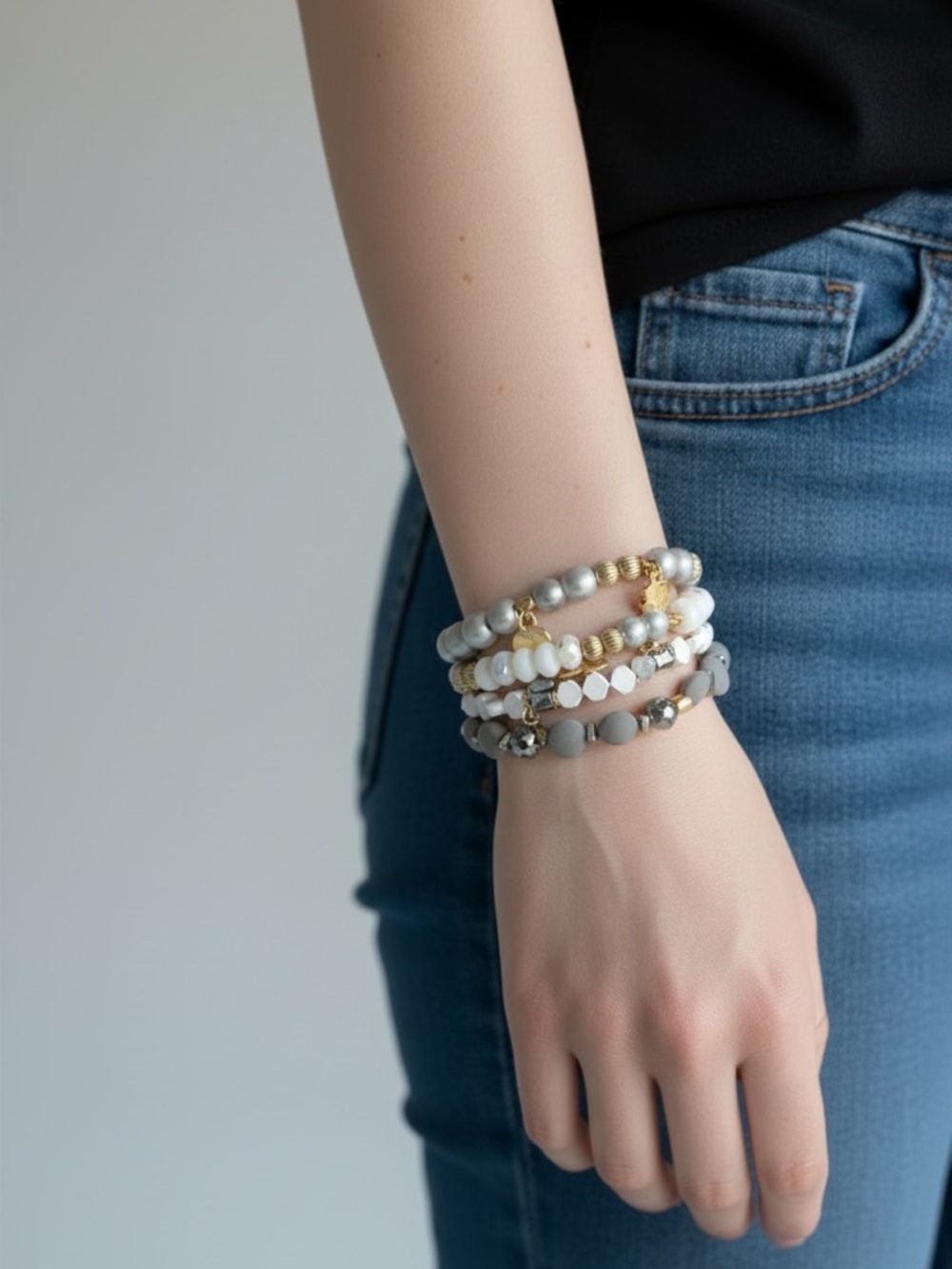 Erimish 3pc Starter Stack Stretch Bracelets Set
